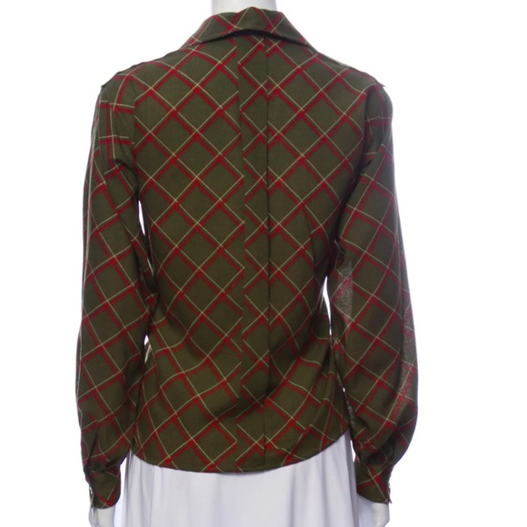 Saint Laurent Rive Gauche Button-Up Top 70s Vintage M/L - Picture 3 of 3